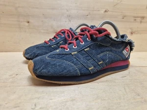 ZAPATO BULLBOXER SEÑORA/BAJO DENIM LOOK LOW-TOP ZAPATOS CON CORDONES SNEAKER TALLA:38 UK:5 AZUL - Imagen 1 de 9