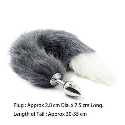 Cosplay Fox Tail Stainles Steel Plug Adult BDSM Anal Butt Plug Sex Toy for Slave - Image 1 of 4