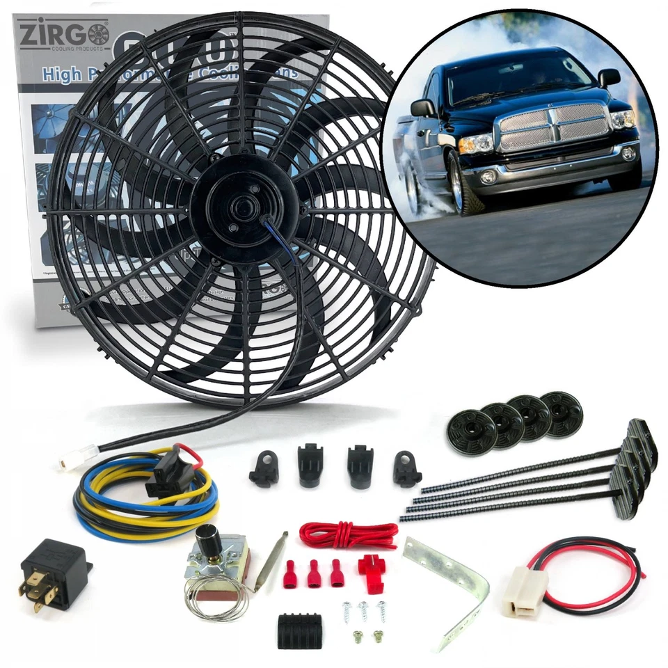 Kit de sistema de refrigeración de 16 ventiladores ajustables de alto rendimiento Zirgo - Camionetas Dodge Ram Foto 1 de 4