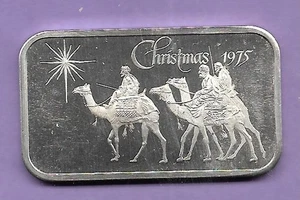 CHRISTMAS 1975 (MAD 145)    .999 SILVER ART BAR - Picture 1 of 2