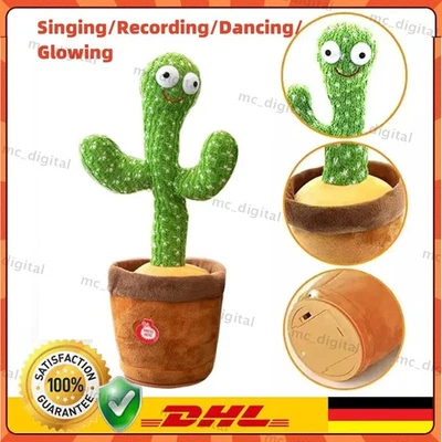 Singender tanzender Kaktus Plüschtier Record& Repeat/sprechend Soft Talking - Bild 1 von 4
