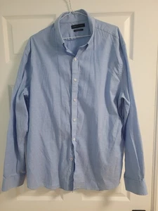 Camisa de vestir Tommy Hilfiger para hombre talla XL 17,5 - 34/35 AZUL calce ajustado manga larga - Imagen 1 de 7