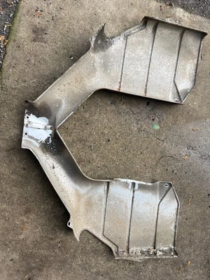 VERY NICE USED ORIGINAL PORSCHE 928 UNDER BODY MUFFLER EXHAUST HEAT SHIELD #7 - Image 1 of 4
