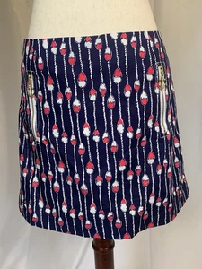 LILLY PULITZER Baumwoll Minirock maritim marine/rot/weiß, Gr. 4 - Bild 1 von 9