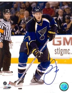 ERIK JOHNSON ST LOUIS BLUES SIGNED PHOTO w/ COA - Picture 1 of 1