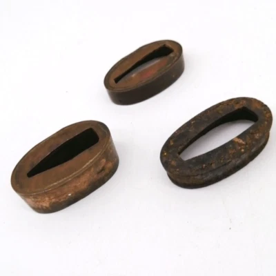 Antiguo Juego de 3 FUCHI Japonés - SAMURAI KATANA Fitting Art FCA023 Foto 1 de 4