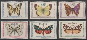 Czechoslovakia 1966  1391-96 Butterflies and Moths - MH - Picture 1 of 8