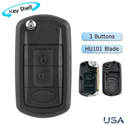 3B Flip Key Shell Remote Case Fob for Land Rover LR3 2005 2006 2007 2008 2009 - Image 1 of 4