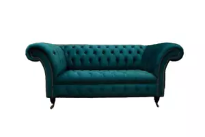 Chesterfield Polster Sofas Design Luxus Stoffsofas Textil Sofa 2 Sitzer Sofort - Bild 1 von 8