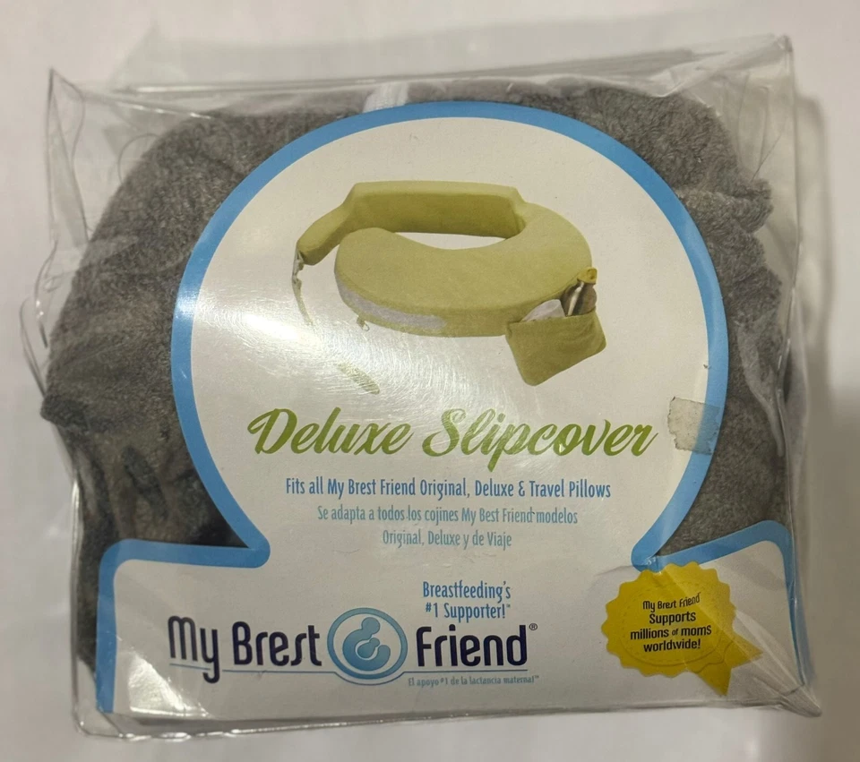 My Brest Friend Nursing Pillow Deluxe Slipcover, Dark Grey (Pillow not Included) Foto 1 de 2