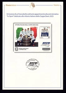 Italia 2024 : FITP - Coppa Davis - Tennis - Bollettino filatelico - Sinner, .... - Imagen 1 de 2
