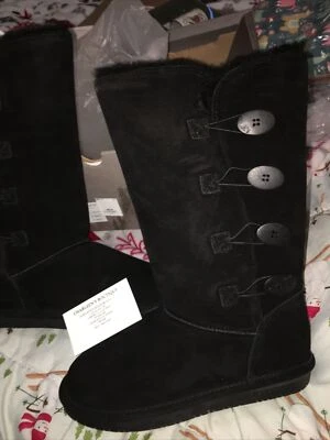 Новый в коробке Bearpaw Lori женщин замшевые ботинки черный размер 8 - Изображение 1 из 4