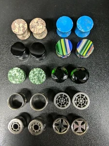 10 Pair 9/16IN - 14MM Plugs Tappers Gauges Tunnels NEW - Picture 1 of 4