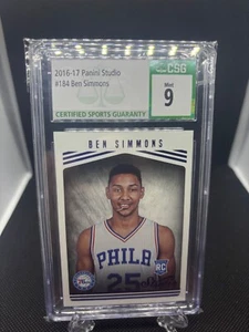 2016-17 Studio Ben Simmons Rookie Card RC #184 Philadelphia 76ers Studio CGC 9 - Picture 1 of 2