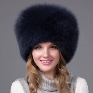 Mujeres Dama Sombrero de Piel de Zorro Real Ruso Invierno Calentador Oreja Gorra Ushanka Cosaco Esquí - Imagen 1 de 14