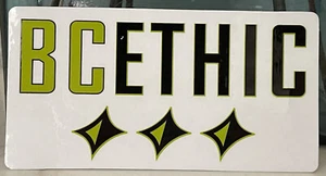 Rare BC ETHIC Clothing Vintage Sticker Punk Music Surf Skate Snow Skateboard - Picture 1 of 1
