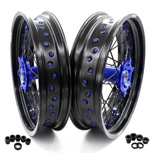 KKE 17'' Supermoto Wheels Rims Fit Yamaha YZ125 YZ250 1999-2024 YZ250F YZ450F - Bild 1 von 11
