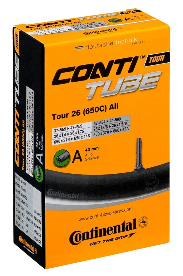 Continental Tour 26 Mountain Bike Inner Tube 26" x 1 3/8-1.75 Schrader - 40mm - Image 1 of 1