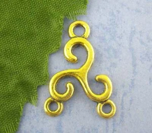6 x Schmuck Verbinder Keltisch Gold 18x27mm - Bild 1 von 3