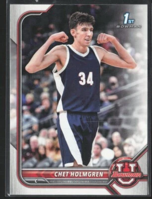 2021-22 1st Bowman University Basketball Chet Holmgren Base #38 RC - Rookie Card - Image 1 of 3