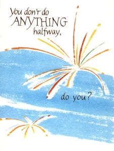 Congrats Congratulations On Your Success Fireworks Theme Greeting Card  - Picture 1 of 3