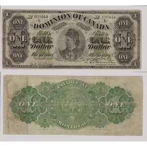 1878 $1 Dominion Of Canada - Montreal Lettered Border - Picture 1 of 1