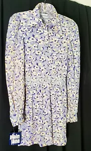 VESTIDO FLORAL VINTAGE LISO JANE AÑOS 80-90 LILA Y CREMA - TALLA 11 (NUEVO CON DEFECTO) - Imagen 1 de 12