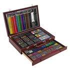 135pc Deluxe Wooden Art Set Artist Colouring Painting Drawing Adult Children