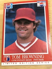 Tom Browning 1991 Pepsi Cincinnati Reds Limited Edition Regional Card Tough