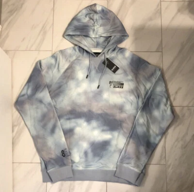 Guess Men's Tie Dye Pullover Hoodie Blue $128 XXL New - Image 1 of 3
