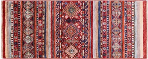 2' 0" X 5' 0" Khorjin Super Kazak Handmade Runner Rug - Q21026 - Picture 1 of 7