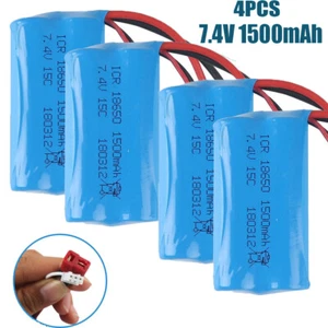 2S Li-Ion-Akku 7,4V 1500mAh 15C Universal für WLtoys 4WD RC-Fahrzeuge 12403 1240 - Bild 1 von 12