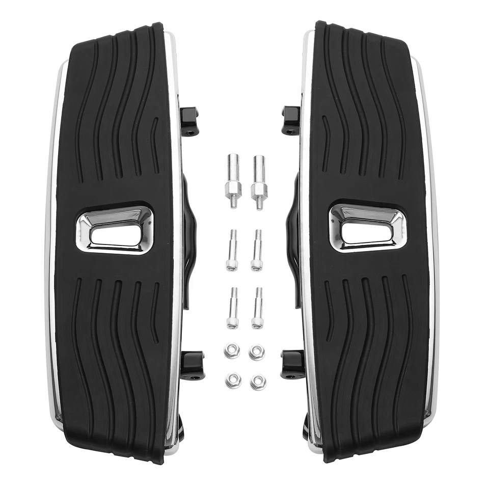 Kit de pranchas de assoalho cromadas para driver compatível com Harley Electra Road Glide 86-25 - Imagem 1 de 4