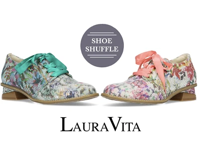 Laura Vita Ibcihalo 02 Vintage France Style Leather Fashionable Lace up Shoes