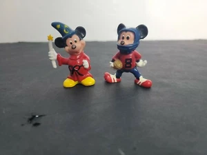 Vintage Mickey Mouse Figure Fantasia And Football Player Lot - Picture 1 of 9