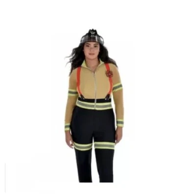 Casco de bombero - negro/amarillo - plástico - accesorio de disfraz - talla única Foto 1 de 3