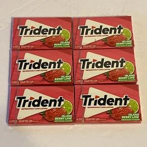 6x Trident Island Berry Lime Flavor Sugar Free Gum With Xylitol American READ - Picture 1 of 4