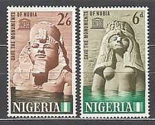 Nigeria - Correo Yvert 153/4 ** Mnh  Monumentos de Nubia