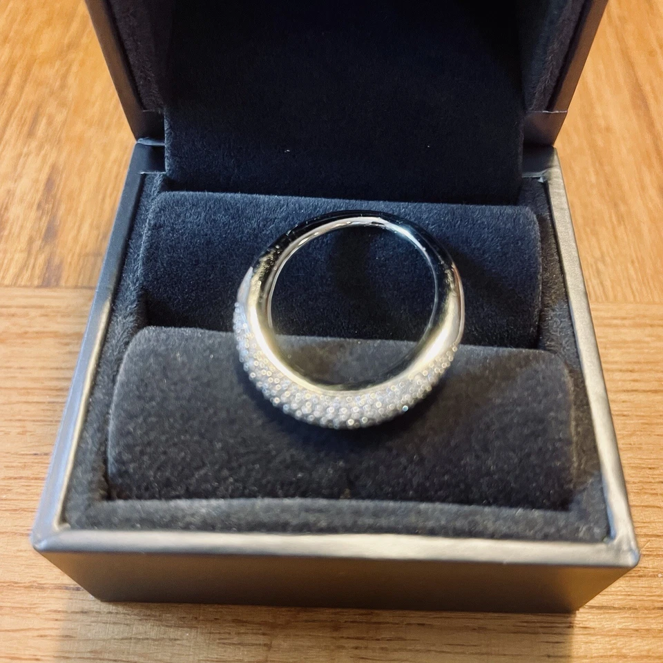 GEORG JENSEN Offspring Ring: Pavé Diamonds/Sterling Silver Sz 7-8 US (56-57 EU) - Image 1 of 4