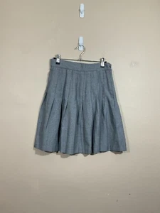 VTG Maggie Lawrence Houndstooth Pleated Skirt 10 Gray 90s Preppy Academia Retro - Picture 1 of 6