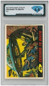 1962 Topps Mars Attacks CRUSHED TO DEATH #20 💎 DSG 5.5 EX - Picture 1 of 2