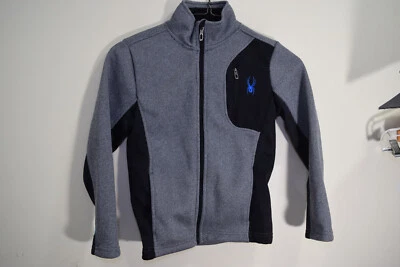 Chaqueta Suéter Spyder Cremallera Completa Carbón Brezo NIÑOS S 7 8 PINTURA DEFECTUOSA EN LAS MANGAS Foto 1 de 4