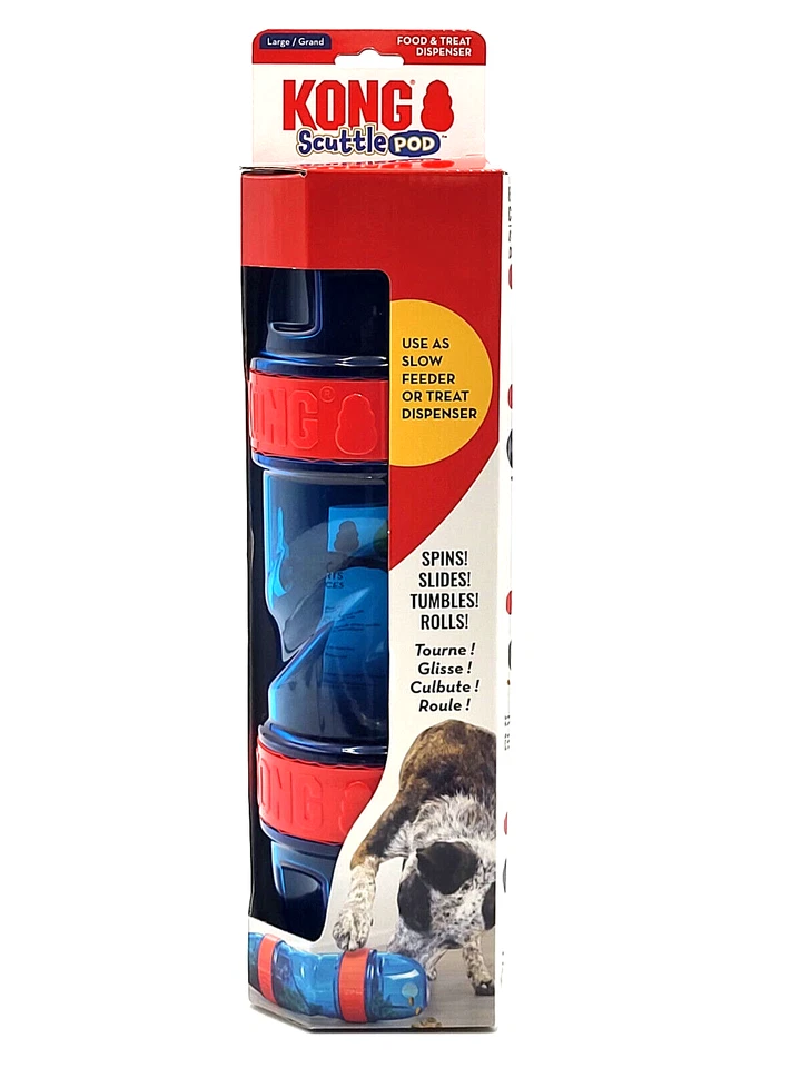 Kong Scuttle Pod Treat Dispenser Slow Feeder Interactive Dog Puzzle Toy M L XL - Image 1 of 4