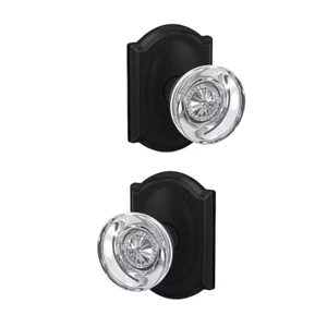 Schlage Custom Hobson - Camelot Negro Mate Pasillo/Armario Maniquí Puerta Perilla - Imagen 1 de 1