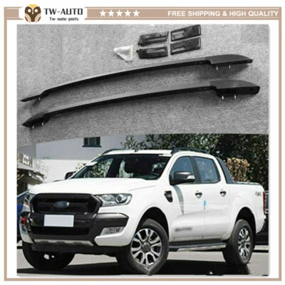 Barra de riel lateral de techo de aluminio para Ford Ranger 1983-2020 2 piezas Foto 1 de 4