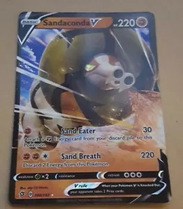 POKEMON TCG-KARTE - SCHWERT & SCHILD REBELL CLASH - SANDACONDA V 108/192 (HOLO) NM - Bild 1 von 1