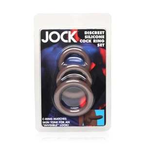 Curve Toys Jock Silicone Cock Ring 3pc Set Dark - Penis Cock Enhancer Rings - Picture 1 of 4