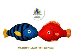 Cat Toys 2 pack fish Toy Catnip inside Cats love it - Picture 1 of 15