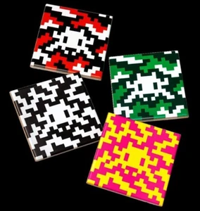 INVADER (no Banksy, Fairey) : 4 Camo Space Tiles - Photo 1/12