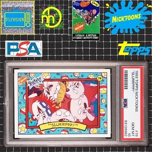 1993 Topps Nicktoons - Rugrats #79 SLURRPPP! - PSA 10 GEM MINT POP 2 - Picture 1 of 4
